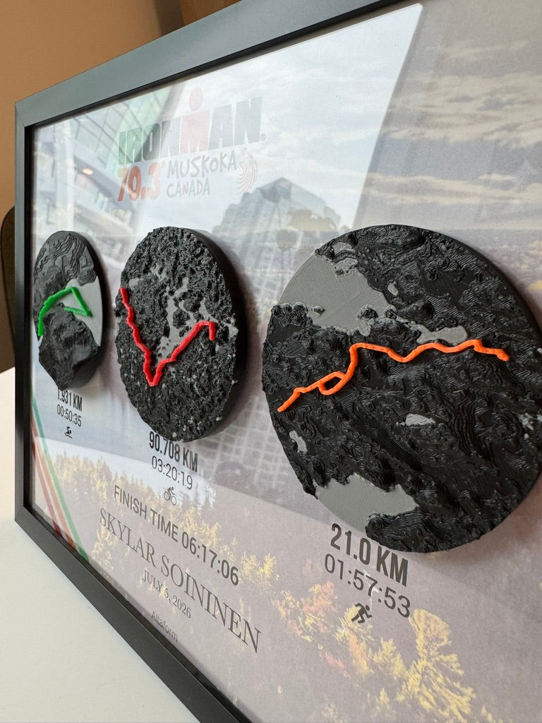 Custom 3D Race Route Artifact | The Race, 8.5×11