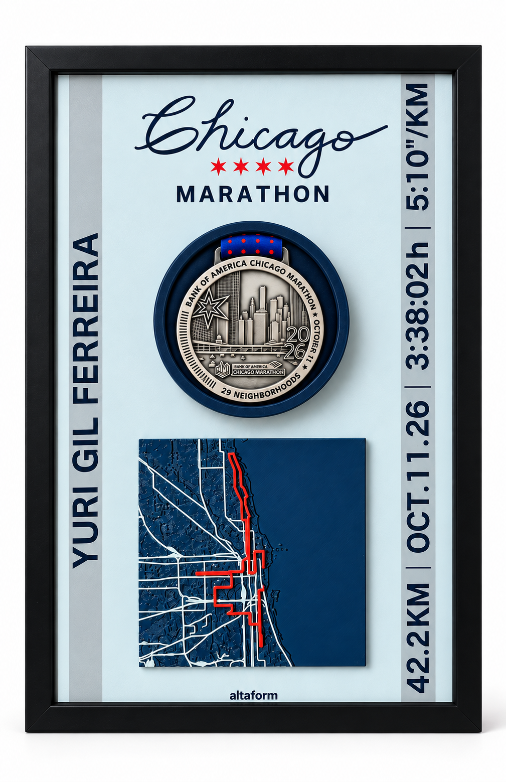 Custom 3D Race Display | The Run, 11×17 frame
